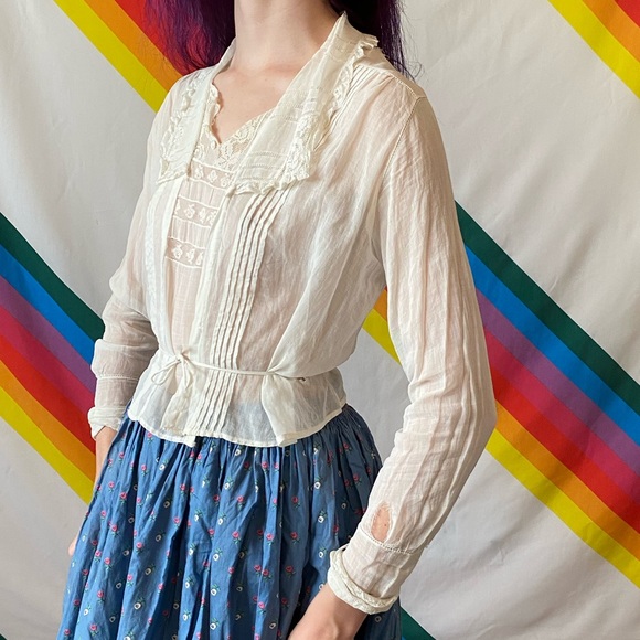 SOLD Edwardian Lawn Blouse As Is - Picture 2 of 14